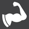 Arm Muscle glyph icon, fitness and sport, biceps