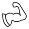 Arm Muscle line icon, fitness and sport, biceps