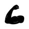 Arm muscle line icon, strenght symbol for your design