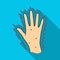 The arm of the patient with diabetes.Hand with eczema from diabetes.Diabetes single icon in flat style vector symbol