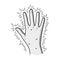 The arm of the patient with diabetes.Hand with eczema from diabetes.Diabetes single icon in monochrome style vector