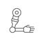 Arm prosthesis line outline icon