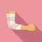 Arm shoulder bandage icon flat vector. Hand accident