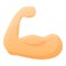 Arm training biceps icon, cartoon style