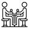 Arm wrestle icon, outline style