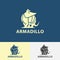 Armadillo Animal Design Logo Concept Illustration Design