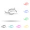 Armadillo desert animal multi color set icon. Simple thin line, outline vector of desert icons for ui and ux, website or mobile