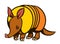 Armadillo hand drawn vector illustration