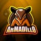 Armadillo mascot esport logo design