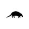 Armadillo silhouette, animal logo