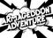 Armageddon Adventure. Comic book style text.