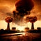 Armageddon end of the world by nuclear war. Use of nuclear bombs, end of the world GENERATIVE AI, GENERATIVE, AI