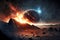 armageddon on planet after fall of huge cosmic meteorite