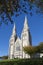 Armagh, Ireland del norte - 27 september 2019: St. Patrick\\\'s Cathedral Armagh . Semi-lateral exterior view of the cathedral on a