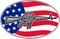 Armalite M-16 Colt AR-15 assault rifle flag