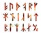 Armanic futhark runic font. 18 runes