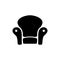 Armchair, chair, design furniture icon. One of set web icons