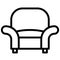 Armchair icon with outline style. vector EPS10 Illustration