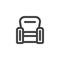 Armchair line icon