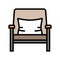 armchair minimalistic stylish color icon vector illustration