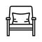 armchair minimalistic stylish line icon vector illustration