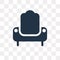Armchair vector icon isolated on transparent background, Armchair transparency concept can be used web and mobile