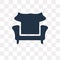 Armchair vector icon isolated on transparent background, Armchair transparency concept can be used web and mobile