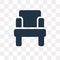 Armchair vector icon isolated on transparent background, Armchair transparency concept can be used web and mobile