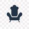 Armchair vector icon isolated on transparent background, Armchair transparency concept can be used web and mobile