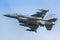 Armed F16 fighter jet