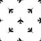 Armed fighter jet pattern seamless black