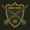 Armed forces element vintage colorful