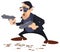 Armed robber. Illustration for internet and mobile website