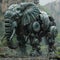 armed war elephant mechanical robot warrior.Generative Ai