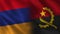 Armenia and Angola Realistic Half Flags Together
