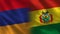 Armenia and Bolivia Realistic Half Flags Together
