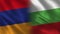 Armenia and Bulgaria Realistic Half Flags Together