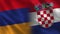 Armenia and Croatia Realistic Half Flags Together