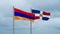 Armenia and Dominican Republic flag