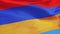 Armenia flag in slow motion seamlessly looped with alpha