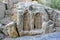 Armenia, fragment of Geghard monastery carved in the rock