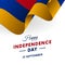 Armenia Independence Day. 21 September. Waving flag. Vector illustration.