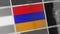 Armenia national flag of country. Armenia flag on the display, a digital moire effect.