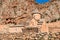 Armenia, Noravank, September 2022. Old wall and view of the Armenian temple.