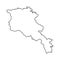 Armenia outline map vector illustration
