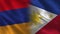 Armenia and Philippines Half Flags Together