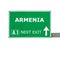 ARMENIA road sign isolated on white