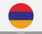Armenia Round Circle Flag. Armenian Circular Button Banner Icon. EPS Vector