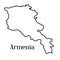 Armenia Silhouette Map