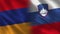 Armenia and Slovenia Half Flags Together